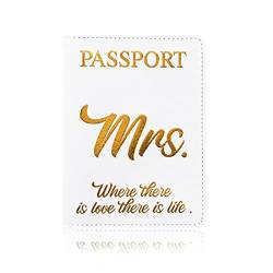 Kobeleen Mr Mrs Passhülle für Gepäck, für Damen, Herren, Liebhaber, Paare, Reisen, Mode, Hochzeiten, Geschenk von Kobeleen
