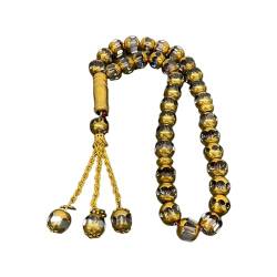 Kobeleen Rosenkranz-Armband mit 33 Perlen, Kristall-Gebetsperlen-Armband, dekoratives Quasten-Armband, islamischer religiöser Schmuck, Partygeschenk von Kobeleen
