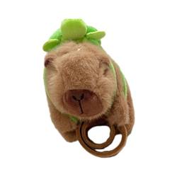 Kobeleen Süßes Capybara-Tier-Slap-Snap-Wrap-Slap-Snap-Armband, weiches Plüschmaterial, verstellbares Armband, geeignet für alle Altersgruppen von Kobeleen