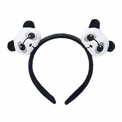 Niedlicher Panda-Kopfschmuck, elastisches Stirnband für Kopf, Schleife, Haargummi, Brosche, Armband, Haar, Kleidung, Accessoires von Kobeleen