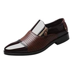 Business Schuhe Herren Braun Oxford Formal Elegante Lederschuhe Budapester Bequem Schwarz Derby Tanzschuhe Haferlschuhe Hochzeit Leather Anzugschuhe Herrenschuhe von Kobilee