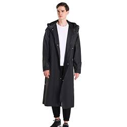 Kobilee Damen Regenmantel Lang Wasserdicht Leicht Camping Fahrrad Rain Poncho Atmungsaktiv Dicker Wiederverwendbar Regencape Regen Poncho Transparent Regenschutz mit Kapuze Raincoat Regenponcho von Kobilee