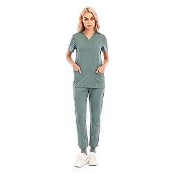 Kobilee Krankenschwestern Gesundheitswesen Hospitality Maid Krankenschwestern PflegekräFte Therapeut Zahnarzt Uniform Krankenhaus Arbeitskleidung Uniformen 2-Teilig Sommer von Kobilee