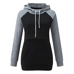 Kobilee Stilltops Damen Langarm Festlich Winter Sweatshirt mit Kapuze Stilloberteile Damenpullover Große Größen Elegant Langarm Stillpullover Umstandskleid Stillmode Umstandsmode Stilltop Stillshirt von Kobilee