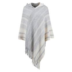 Strick Ponchos & Capes für Damen Winter, Warm Offene Front Vintage für Frauen Umhang Stola Kuschelig Schulterwärmer Schals & Tücher Strick Schals und Wraps Elegan Geschenke Poncho Schal von Kobilee