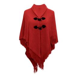 Strick Ponchos & Capes für Damen Winter Kuschelig Elegan Geschenke Stola Schals & Tücher Schulterwärmer Vintage Strick Schals und Wraps Schultertuch Offene Front für Frauen Warm Poncho Schal von Kobilee