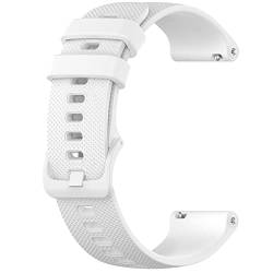 Kobmand Schnellwechsel-Armband,18mm 20mm 22mm Silikon Uhrenarmbänder für Garmin Ersatzarmband Uhr Damen & Herren (18 mm, Weiß) von Kobmand