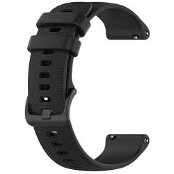 Kobmand Schnellwechsel-Armband,18mm 20mm 22mm Silikon Uhrenarmbänder für Garmin Ersatzarmband Uhr Damen & Herren (20 mm, Schwarz) von Kobmand
