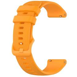 Kobmand Schnellwechsel-Armband,18mm 20mm 22mm Silikon Uhrenarmbänder für Garmin Ersatzarmband Uhr Damen & Herren (22mm, orange) von Kobmand