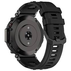 Kobmand Silikon Armband kompatibel mit Amazfit T-Rex Ultra, Austausch Uhrenarmband Schnellwechsel Wristband für Amazfit T-Rex Ultra (black) von Kobmand