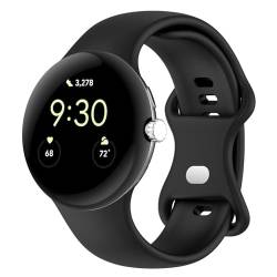 Kobmand pulsera de silicona compatible con Google pixel watch 2, correa de reloj de reemplazo de liberación rápida pulsera para Google pixel watch 2 (black) von Kobmand
