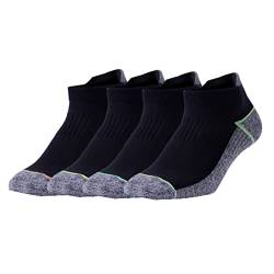 Kupfer Antibakterielle Athletic No Show / Low Cut Socken für Männer und Frauen, Mehrfarbig-4 Pairs, Shoe L:45-49 EUR von Kodal