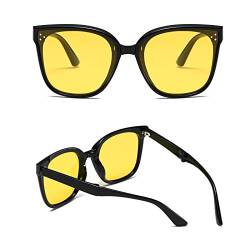 Kodilin Polarisierte Sonnenbrille für Damen, faltbar, UV-Schutz, blendfrei, verspiegelt, für Herren, gelb von Kodilin