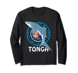 Walhai Tonga Langarmshirt von Königreich Tonga Vintage Travel Designs