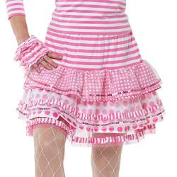 Ringel Couture Rockabilly Rock // rot,rosa,blau oder schwarz // hochwertiger Kostümrock aus Baumwolle (XX-Large, Rosa/Weiß) von Körner