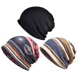 Kojoon Chemo Hut für Frauen 3er Pack Beanie Cap Schal Turbans Hut Gatsby Cancer Head Wraps von Kojoon