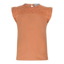 Koko Noko Mädchen Top Orange Spitze T-Shirt, Orange, 92 EU von Koko Noko