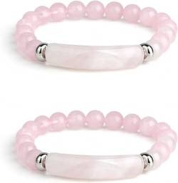 Kolarmo Pheromon-Armband, natürliches rosa Pheromon-Armband, 8 mm, Stretch-Perlen-Armreif, rosa Armband, Stretch-Perlen, Rosenquarz-Pheromon-Armband, Liebes-Pheromon-Armband von Kolarmo