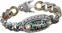 Kolarmo Türkisfarbenes 6-stelliges Mantra-Armband mit neun Augen Dzi Perlen, tibetischer Stil, rotierende 9 Augen, Dzi Perlen, Armband, Meditation, Glück, Amulett-Armband für Damen und Herren, 20 cm von Kolarmo