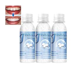 Kolarmo Zahnreparatur-Granulat, temporäres Zahnreparatur-Set, zur vorübergehenden Fixierung von fehlenden und gebrochenen Zähnen, Befestigung von Perlen, wiederverwendbar (30 ml, 3 Stück) von Kolarmo
