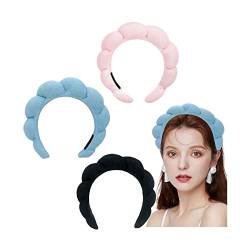 M-imi and C-o Spa Headband for Women,Sponge & Terry Towel Cloth Fabric Head Band for Skincare,Face Washing, Makeup Removal,Shower, Facial Mask - Soft & Absorbent Material, Hair Accessories. (3pc) von Kolarmo