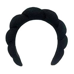 M-imi and C-o Spa Headband for Women,Sponge & Terry Towel Cloth Fabric Head Band for Skincare,Face Washing, Makeup Removal,Shower, Facial Mask - Soft & Absorbent Material, Hair Accessories. (Black) von Kolarmo