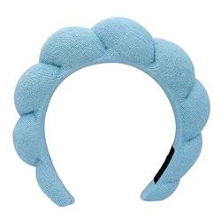 M-imi and C-o Spa Headband for Women,Sponge & Terry Towel Cloth Fabric Head Band for Skincare,Face Washing, Makeup Removal,Shower, Facial Mask - Soft & Absorbent Material, Hair Accessories. (Blue) von Kolarmo