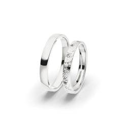 Kolibri Rings Eheringe Gold 333/585 7 Diamanten Verlobungsringe Trauringe Set Paarpreis - Gratis Gravur und Etui (8 Karat (333)) von Kolibri Rings