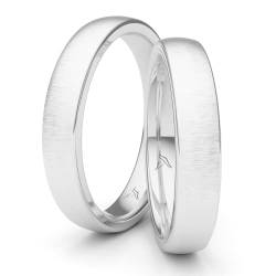 Kolibri Rings Partnerringe Silber 925 Paarpreis Massiv 4 mm Breite Nickelfrei Freundschaftsringe Trauringe Eheringe 100% Made in Germany- Inkl. Gratis Etui + Gravur (Quermatt) von Kolibri Rings