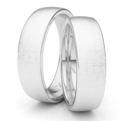 Kolibri Rings Partnerringe Silber 925 Paarpreis Massiv 6 mm Breite Nickelfrei Freundschaftsringe Trauringe Eheringe 100% Made in Germany- Inkl. Gratis Etui + Gravur (Quermatt) von Kolibri Rings