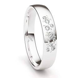 Kolibri Rings - Ring Silber 925 Damen Sternenhimmel 9 Zirkonia Steine Freundschaftsring Partnerring Verlobungsring - 100% Made in Germany Inkl. Etui (49 (15.6)) von Kolibri Rings