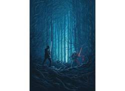 KOMAR Vliestapete "Star Wars Wood Fight" Tapeten Gr. B/L: 200 m x 280 m, Rollen: 1 St., blau (blau, schwarz) Vliestapeten von Komar