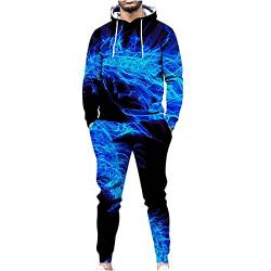 3d Flamme Drucken Jogginganzug Herren Trainingsanzug Freizeitanzug Teenager Freizeitanzug Trainingsanzug Hausanzug Joggingsuit Herren Gym Sportanzug Männer Jogging Anzug Sweatshirt Hose Herbst Winter von Komiseup