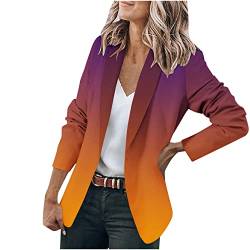 Komiseup Blazer Damen Bunt Blumen Muster Graphics Langarm Blazer Slim Fit Geschäft Büro Jacke Mantel Casual Anzüge von Komiseup