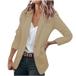 Komiseup Blazer Damen Elegant Einfarbige Anzug Revers einreihiger Blazer Frühling Sommer Dünne Jacke Bunt Blumen Muster Graphics Langarm Blazer Slim Fit Geschäft Büro Jacke Mantel Casual Anzüge XS-5XL von Komiseup