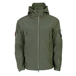 Komiseup Outdoor Haifischhaut Softshelljacke für Männer und Frauen Herbst wasserdichte Tarnung Taktische Bergsteigerjacke von Komiseup