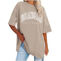 Komiseup T Shirt Damen Kurzarm Sport Sommer Oberteile Oversize T-Shirt mit Schmetterling Muster Sweatshirt Lose Rundhals Drucken Bluse Teenager Mädchen Lang Tunika Top Longshirt von Komiseup