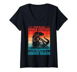 Damen Ich Bin Wirklich Ein Komodowaran-besitzer, Wildtiere, T-Shirt mit V-Ausschnitt von Komodo Dragons Owner Wildlife Animals Lover
