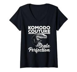Damen Komodo Couture Besitzer Von Komodowaranen, Wildtiere, T-Shirt mit V-Ausschnitt von Komodo Dragons Owner Wildlife Animals Lover