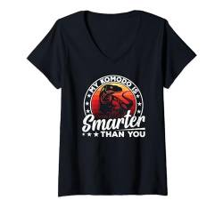 Damen Komodo Ist Der Schlauere Komodowaran-besitzer, Wildtiere T-Shirt mit V-Ausschnitt von Komodo Dragons Owner Wildlife Animals Lover