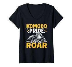 Damen Komodo Pride Komodowaran-besitzer Wildtiere Drachen T-Shirt mit V-Ausschnitt von Komodo Dragons Owner Wildlife Animals Lover