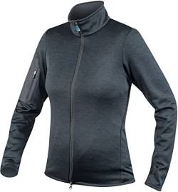 Komperdell Full Zip Sweater Damen Protektorenjacke (Black/Blue,XS) von Komperdell