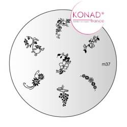 Konad, Motivplatte M37, Nail-Art-Stamping von Konad