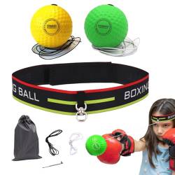 Kongou Box-Reflexball, Boxball-Stirnband,Elastischer Boxball mit Stirnband - Anpassbare Box-Trainingshilfen für Jungen, Mädchen, Frauen, Männer, Boxer von Kongou