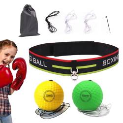 Kongou Boxball-Stirnband, Boxkopfball,Elastischer Boxball mit Stirnband - Anpassbare Box-Trainingshilfen für Jungen, Mädchen, Frauen, Männer, Boxer von Kongou