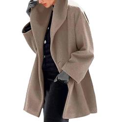 Kongou Damen Trenchcoat - Wintermantel Warme Jacke | Mittellange Jacke, übergroße Mäntel, Peacoat-Reverskragen, warme Oberbekleidung für Damen von Kongou