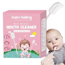 Kongou Mundreiniger für Babys, Mundreiniger für Babys - 30 Stück Mundgaze-Zahnfleischreinigerstift - Oraler Zungengaze-Zahnfleischreiniger-Stick, bequemer und flexibler Zungenreiniger für die Zahn- von Kongou