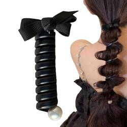 Kongou Spiral-Haargummis - Haarseil Stirnband Fliege Pferdeschwanzhalter,Dehnbare, elastische Pferdeschwanzbänder, Spiral-Haargummis für Kinder, Frauen mit dickem und lockigem Haar von Kongou