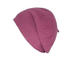 Kopka Damen Wollstegbaske, Baskenmütze, Strickmütze aus 100% Wolle (Merino), Wintermütze (rosa/Mauve) von Kopka Accessories