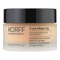 Korff Foundation Creme mit Lifting-Effekt, mittlere Deckkraft mit Hyaluronsäure und Vitamin E, Fondant und Creme, Finish Satin 03, Format 30 ml von Korff
